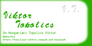 viktor topolics business card